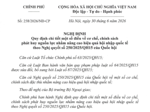TUYÊN TRUYỀN NGHỊ ĐỊNH SỐ 258/2026/NĐ-CP CỦA CHÍNH PHỦ