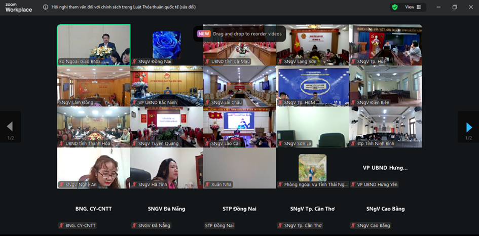 Các điểm cầu trực tuyến tại Hội nghị